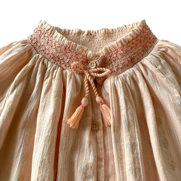 Peek Smocked Heart Print Blouse - Picture 3 of 6